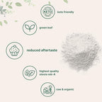 Micro Ingredients Pure Organic Stevia Powder, 8 Ounces, 1418 Serving, Highest Grade Stevia Green Leaf Extract Reb-A, Reduced Bitter Aftertaste, 0 Calorie, Natural Sweetener, Sugar Alternative, Keto Friendly