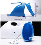 Unisex Female or Male Bed Urinal,YUMSUM Universal Potty Pee Bottle Collector Travel Toilet 2000ML with Lid and 1.3M Drain Hose (L Female Blue)