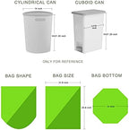 8 Gallon Trash Bags, Inwaysin Garbage Bags Compatible with Simple Human H Trash Can, Compostable 6-9 Gal 30L ( Clear Green, 100 Count (Pack of 1))