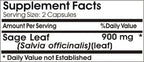 Sage Leaf 900mg ~ 200 Capsules - No Additives ~ Naturetition Supplements