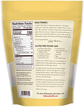 Bob's Red Mill Sorghum Flour, 22oz (Pack of 1) - Whole Grain, Vegan, Kosher
