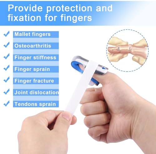 Sopito Finger Splint, 2pcs Finger Support Brace for Arthritis Knuckle Immobilizationm, Small Size
