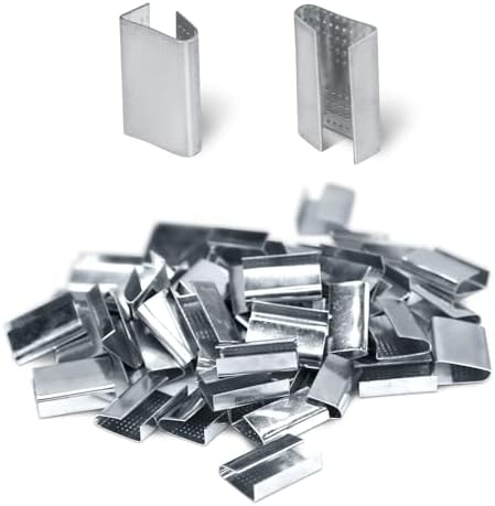 Open Serrated Strapping Seals for 5/8" Polyester Poly Polypropylene Strap Pallet Banding Clips(1000)