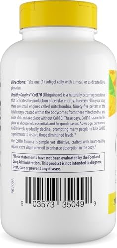 Healthy Origins® CoQ10 300 mg – Natural Trans-Isomer Ubiquinone – Yeast Fermented, Supports Heart Health & Cellular Energy – Non-GMO 150 Softgels