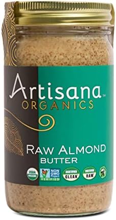 Artisana Organics Raw Almond Butter, 14oz | USDA Organic, No Sugar Added, No Palm Oil, Vegan, Paleo and Keto Friendly, Non GMO