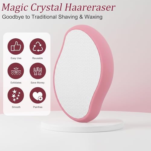 2 Pack Crystal Hair Remover, Efficient Hair Removal Tool, Crystal Hair Eraser, Portable Size