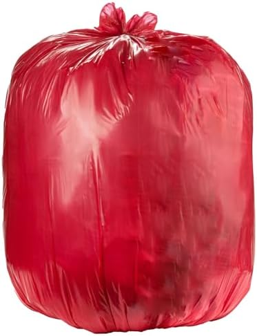Ultrasac Heavy Duty 55 Gallon Red Trash Bags - (Value 50 Pack) - 1.5 MIL equivalent Industrial Strength Plastic 37" x 54" for 50-55 Gal Cans -Fits Toter, Rubbermaid Brute, Carlislie Bronco etc.
