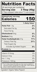 Anthony's Organic Yellow Popcorn Kernels, 3 lb, UnPopped, Gluten Free, Non GMO