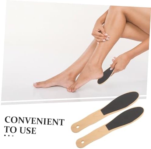 Healeved 2pcs Foot File Dead Skin for Exfoliating Feet Wood Care Tool for Smooth Sole Convenient Pedicure Supplies for Men and Women Easy to Clean and Use