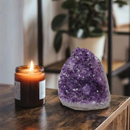 Amethyst Crystal Geodes Purple Crystals Rock Cluster Quartz Raw Healing Crystals 0-0.5LB