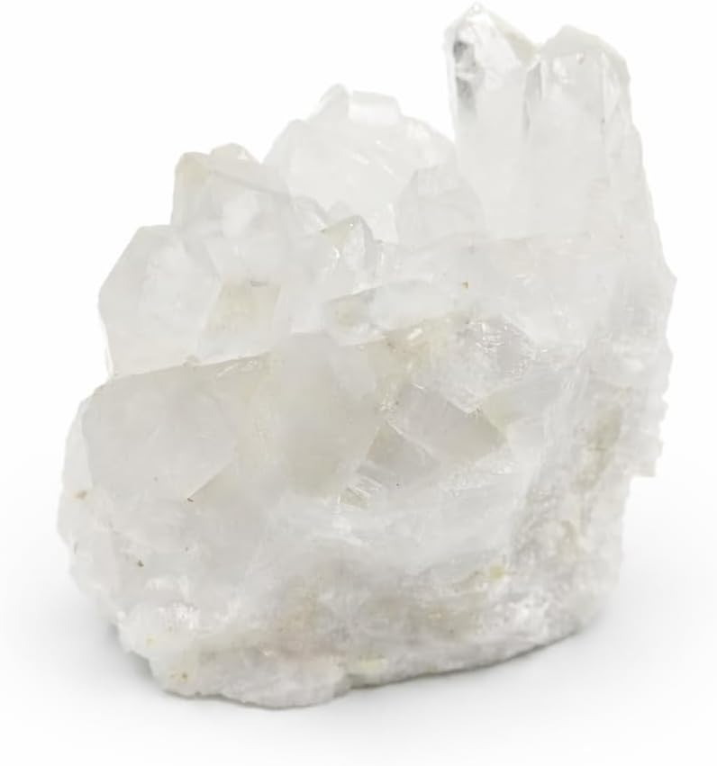 Natural Clear Quartz Crystal Cluster – Raw Quartz Druze Stone for Meditation, Reiki Healing, Chakra Energy, Spiritual Cleansing, Home Decor & Crystal Collection (1.25–2")