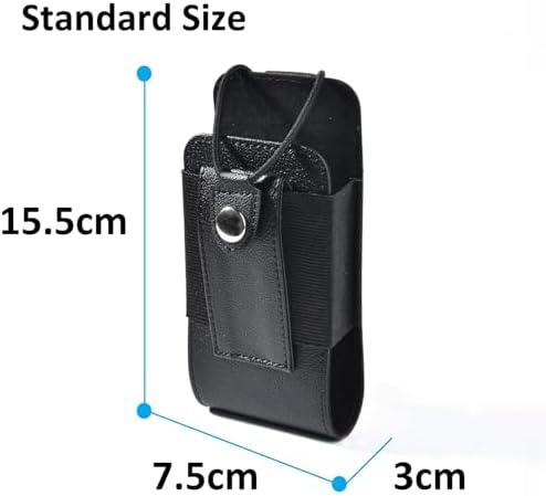 Universal Radio Holster, Tactical Leather Pouch for BaoFeng Quansheng Retevis Yaesu Midland Icom Kenwood Motorola Walkie Talkie HT
