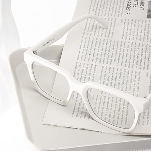 VISOONE Rectangle TR90 Blue Light Blocking Glasses Computer Eyewear with Preppy Look for Women and Men Cougar