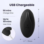 OCEANSUN Soft Finger Massage Ball, Waterproof Rechargeable Mini Massage Tool (Black)