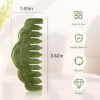 2Pcs Jade Comb Facial Supplies Gua Sha Hair Tool for Scalp Massage Handheld Head Massager Combs for Therapy Jade Brush Massage Tool for Relaxation and Wellness Care