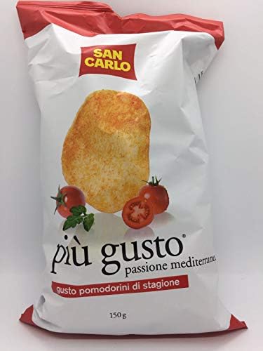 5x San Carlo Più Gusto Passione Mediterranea Ready Salted Crsps Potato Chips Snack 50g