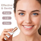 tuokiy Facial Hair Removal for Women, Painless Face Shaver for Womens, Face Razors for Lip, Chin with USB Rechargeable, White