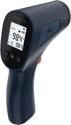 Motorola Nursery Touchless Infrared Thermometer with Backlit Display, TE-94 with Memory Function, High Temperature Alert, Dark Blue