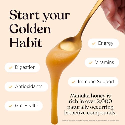 Manuka Honey New Zealand 100% Pure UMF 20+ MGO 826+ Squeezy Honey Raw & Unfiltered Certified Award Winning Silky Smooth Taste & Texture 12 Oz