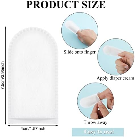 Treela 100 Pieces Finger Cots Disposable Finger Covers Newborn Baby Diaper Cream Fingernail Protectors Keeps Fingernail Clean for Home Travel