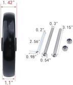 MY MIRONEY 2PCS 6 Inch Wheel Replacement for Wheelchairs, Walkers, PVC Wheelchair Front Wheels Rollator Black Universal Walker Casters Rollers Wheels with Mounting Screws and Hex Key