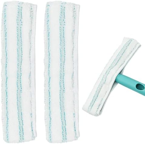 Replacement Mop Cover for Leifheit Window Washer for M, Turquoise, 275 x 68 cm, 2-Pack
