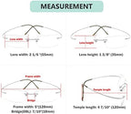 Eyekepper Titanium Rimless Reading Glasses Readers Men Silver