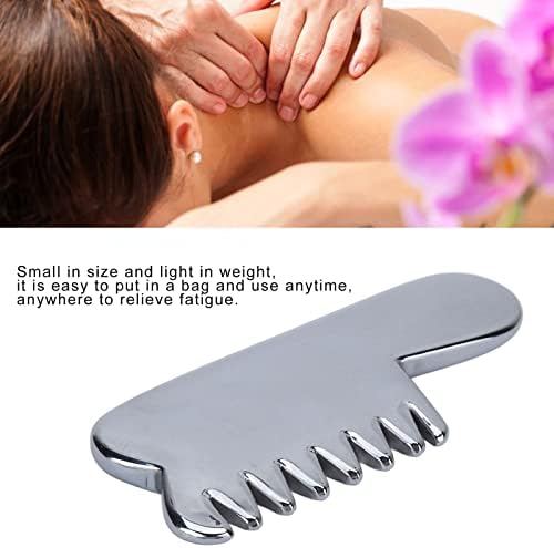 Brrnoo Terahertz Gua Sha Scalp Brush Massage V Face Beauty Comb Gua Sha Massage Tool, Gentle Gua Sha Scraping Stone Body Massage Tool
