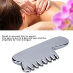 Brrnoo Terahertz Gua Sha Scalp Brush Massage V Face Beauty Comb Gua Sha Massage Tool, Gentle Gua Sha Scraping Stone Body Massage Tool