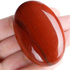 MAIBAOTA 2.4" Large Red Jasper Crystals Stone Polished Palm Stone Healing Crystals 0.7" Thick Natural Reiki Gemstone Worry Stone Energy Balancing Anxiety Stress Relief Meditation 1 Pc