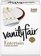 Vanity Fair 3-Ply Dinner Impressions Napkins, 240 Total Count (4 Pack of 60 pieces)