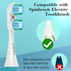 YMPBO Replacement Heads Compatible with Spinbrush Electric Powered Toothbrush Adults, 10 Pack Brush Head Replacement Refill, Green+Blue