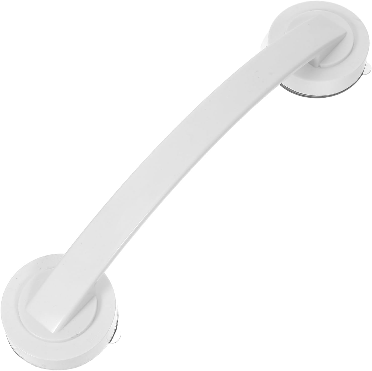 Suction Grab Bars for Bathtubs and Showers - 2 Pack 12" Safety Handle for Seniors & Elderly - Non-Slip Balance Assist Bathroom Rail with Strong Grip for Glass Door & Smooth Tile, White