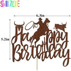 Cowboy Cake Topper, Wild West Cowboy Western Party Cake Toppers, Cowboy themed Birthday Decorations