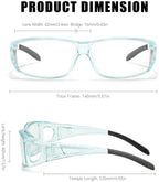LVIOE Fit Over Blue Light Blocking Glasses and Computer Eyewear- Wear Over Prescription Glasses/Reading Glasses/RX Glasses