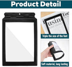 3 X Full Page Magnifier for Reading, 12 × 7.6 in Plastic Magnifying Sheet, Lightweight Portable Magnifying Page Fresnel Sheet for Elderly and People with Low Vision Reading