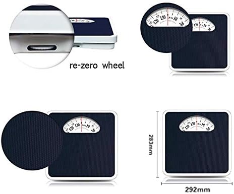 Professional Analog Bathroom Scale, 300lb/136kg Capacity Extra Large Mechanical Dial Heavy Duty Professional Accurate(Black)