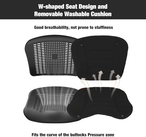Wheelchairs for Adults,Transport Wheelchair Lightweight Foldable with Removable Cushion,Transport Chair,Ergonomic Travel Wheelchair with Telescopic Handle,Gifts for Grandpa,Black