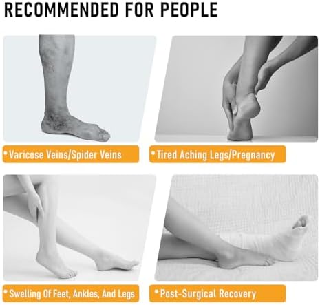 Open Toe Compression Socks for Women Men - 20-30 mmHg Toeless Knee High Compression Stockings for Circulation Support Varicose Vein Shin Splints Swelling