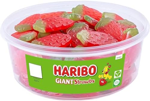 Haribo Giant Strawbs 75pcs 825g Tub