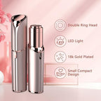 Facial Hair Remover for Women - as Seen on TV Painless Face Shaver - Electric Hair Removal Device for Face Lips Peach Fuzz with Light (Blue)