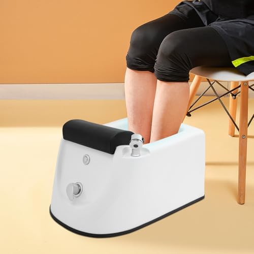 Acrylic Foot Spa Bathtub,Portable Foot Spas Bathtub with Adjustable Hot & Cold Water,Home Foot Spa Pedicure Bowl Foots Detox Bucket Tub for Home (White)