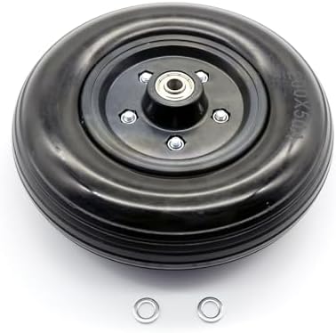 8" x 2" (200x50) Heavy Duty Wheel,8 inch Caster for Bariatric Wheelchairs,Transport Chair. 5/16" (8 mm) Bearing, 2-3/8" (60 mm),Heavy Duty Wheelchair Replacement parts,STDS1075 (1Ea,Black)