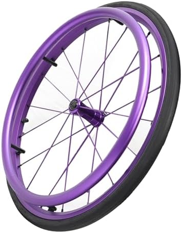 Sports Wheelchair Wheels,Lightweight Sports Wheelchair Foldable Wheelchair Aluminium Wheelchair,for Teenagers, Adults, Seniors(24inch,Purple D Wheel)