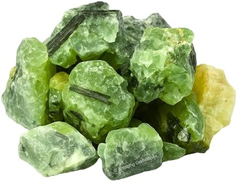 Amazing Gemstone Prehnite Raw Crystals and Healing Stones, Natural Rocks For Tumbling - DIY Raw Stones And Crystals (1 Piece)