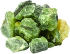 Amazing Gemstone 2 Pieces Prehnite Raw Crystals and Healing Stones, Natural Rocks for Tumbling and DIY Raw Stones and Crystals