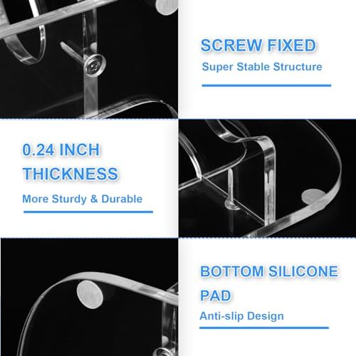 Cosmos Acrylic Display Stand Compatible with Kyber Crystal, 7 Tier Clear Lightsaber Crystals Display Holder Desktop Lightsaber Hilt Fixed Stand for Displaying Collectibles (Crystals NOT Included)