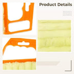 Cleaner Brush 7 Teeth Hand-Held Mini 5.3 X 6.3 in / 13.5 X 16 Cm, Blinds Shutters Air Conditioner Fan Window Duster Household Yellow Cleaning Tool