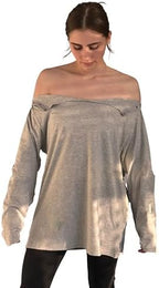 Post Surgery Tearaway Shirt, Snap Open Full Sleeve Recovery Top for Shoulder & Rotator Cuff, Soft Cotton Blend, Unisex
