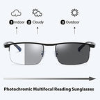 Photochromic Progressive Multifocus Reading Glasses Anti-blue Light Transition Multifocal Readers Clear Sunglasses